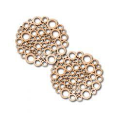 Boyle 2pc Wooden Coaster Circles 10x10x0.3cm
