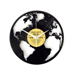 Boyle Yesterday's Vinyl Wall Clock World Globe 30cm