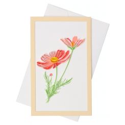 Boyle Quilled Framed Standing Greeting Card Peachy Duo 7.5x12.5cm