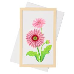 Boyle Quilled Framed Standing Greeting Card Pink Gerbera 7.5x12.5cm