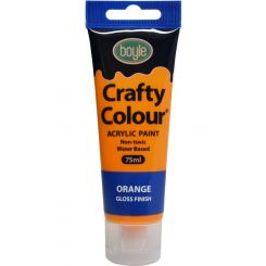 Crafty Colour Acrylic Paint 75ml Orange