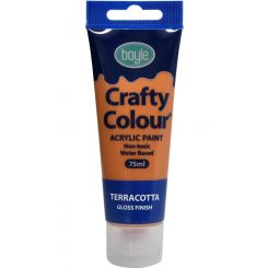 Crafty Colour Acrylic Paint 75ml Terracotta