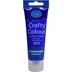 Crafty Colour Acrylic Paint 75ml Ultramarin