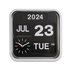 Leni Banker's Wall Clock with Calendar 32x32x11cm Black