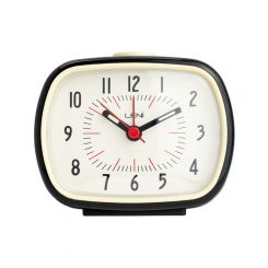 Leni Retro Alarm Clock 9x11x6cm Black