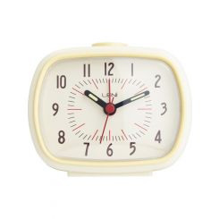 Leni Retro Alarm Clock 9x11x6cm Ivory