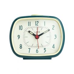 Leni Retro Alarm Clock 9x11x6cm Peacock