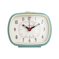 Leni Retro Alarm Clock 9x11x6cm Smokey Blue