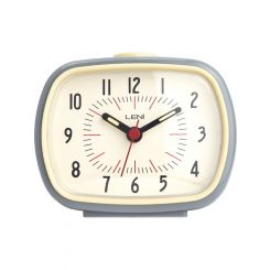 Leni Retro Alarm Clock 9x11x6cm Slate Grey