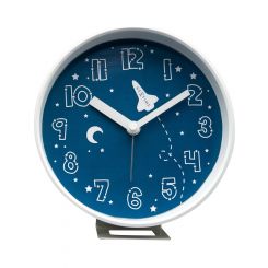 NeXtime Rocket Alarm Clock with Night Light 12.5x13x5.5cm Blue