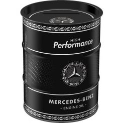 Nostalgic-Art Money Box Oil Barrel Mercedes Benz Engine Oil
