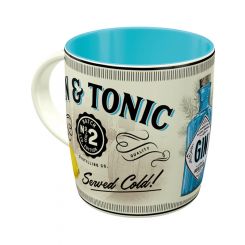 Nostalgic-Art Ceramic Mug Gin & Tonic Served Cold 9x9x9cm