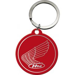 Nostalgic-Art Keyring Round Honda Logo Red 7.5x4x0.3cm