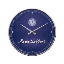 Nostalgic-Art Wall Clock Mercedes-Benz Silver & Blue 30cm