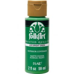 Plaid FolkArt Premium Acrylic Paint 59ml Bright Green Matt Finish