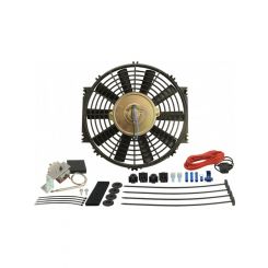 Derale 10" Straight Blade Reversible 625 CFM Electric Fan w/ Thermostat