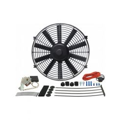 Derale 14" Straight Blade Reversible 1225 CFM Electric Fan w/ Thermostat