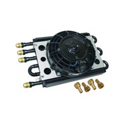 Derale Econo-Cool Fluid Cooler Dual 4+2 Pass 13-15/16"x7-5/8"x5" 15230
