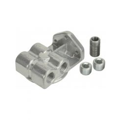 Derale Single Side Ports 1/2" NPT Remote Filter Mount Dual Side Ports