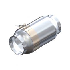 TFI Racing Airbox Inline Polished Alloy 102mm inlet/outlet 257mm long