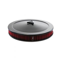 TFI Racing Black Air Filter Cleaner 14" x 2" Holden Quad Base Red