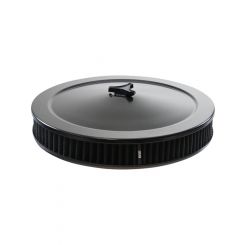 TFI Racing Black Air Filter Cleaner 14 x 2" Rochester Recessed Base