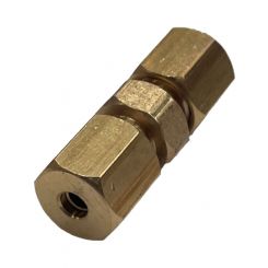 TFI Racing Brass Double Compression Union 1/8" 3.2mm Hose Tube