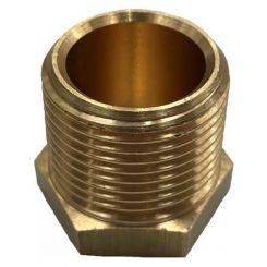 TFI Racing Brass External Hex Plug 3/8" 17mm Male NPT Thread