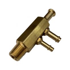 TFI Racing Brass Ford 250 Engine Intake Vacuum Hose Tree - 2 Port