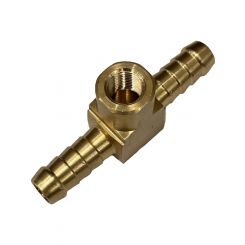 TFI Racing Brass Fuel Pressure Gauge Fitting 9.5mm Hose to 8.4mm NPT