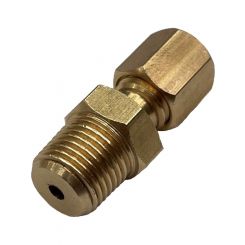 TFI Racing Brass Single Compression Union 3.2mm to 1/8" 9.7mm Male BSP
