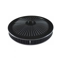 TFI Racing Extraflow All Black Air Filter Cleaner 14" x 2" Recessed Base