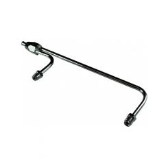 TFI Racing Fuel Rail Line Chrome Holley Double Pumper 9-5/16" Centres