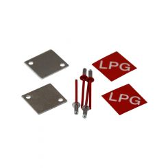 TFI Racing Lpg Number Plate Metal Tag Kit with decals + rivets Set of 2