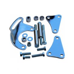TFI Racing Power Steering Pump Chrome Steel Bracket Kit SBC Lwp