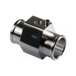 TFI Racing Radiator Hose Water Temp Sensor Adaptor - 34mm Silver Finish