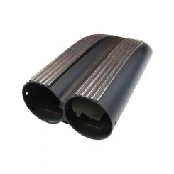 TFI Racing Scoop Shotgun Dual Finned Black Alloy Hood Scoop 19.5" Long