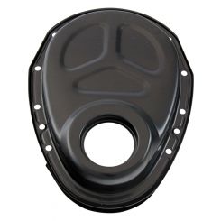 TFI Racing Timing Cover SBC 283-305-327-350-400 Roller Cam Black Steel