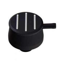 TFI Racing Valve Cover Breather Cap Push In 1" Neck Alloy Black w/ Pcv