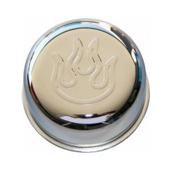 TFI Racing Valve Cover Breather Cap Push In 1" Neck Steel Embossed Flame
