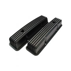 TFI Racing Valve Covers Alloy Chev V8 SB 283-400 Tall Black Baffled-pr