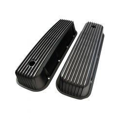 TFI Racing Valve Covers Black Chev V8 BB 396-502 Alloy Tall Baffled-pr