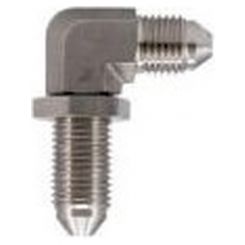 Raceworks An-3 Stainless Bulkhead With Nuts 90Deg