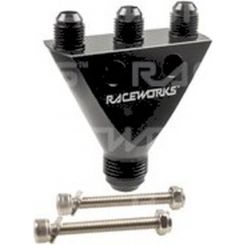 Raceworks Y Block Inline An10 Male Flare To 3X An8