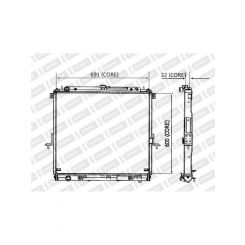Denso Radiator Fits Nissan Navara D40 Yd25 Auto 2008> 2.5Lt