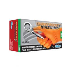 Glove Orange Rocket Nitrile Gloves Box Of100 Size XL