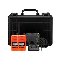 GME 5/1 Watt Handheld Radio Uhf Cb Ip67 Orange Twin Pack
