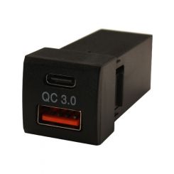Hulk 4X4 Dual Usb Charger Port 1 Type C Port 2 Qc3.0 For Prado 150Ser