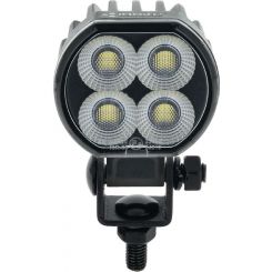 Ignite Led Round Worklamp Flood Beam 10-32V 16W 4 LED Black Housing