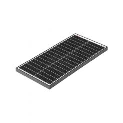 Racer 60W Monocrystalline Solar Panel Black Frame